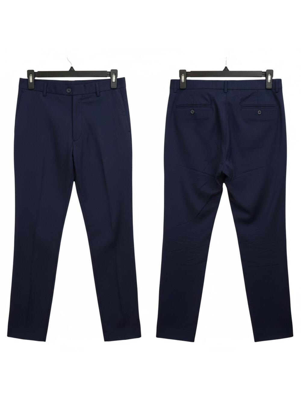 Dress Pants Navy Blue Flat Front Size 40